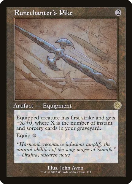 Runechanter's Pike, Magic card BRR 111 — The Brothers' War Retro Artifacts set
