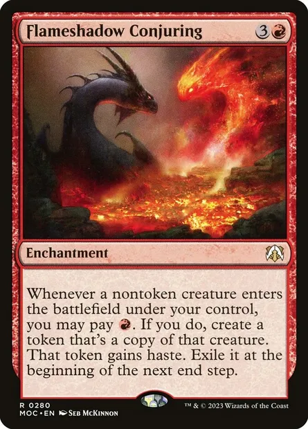 Flameshadow Conjuring, Magic card MOC 280 — March of the Machine Commander set
