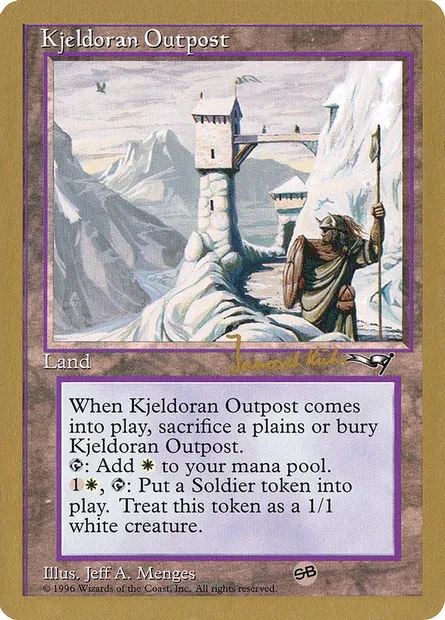 Kjeldoran Outpost, Magic card WC97 jk139sb — World Championship Decks 1997 set