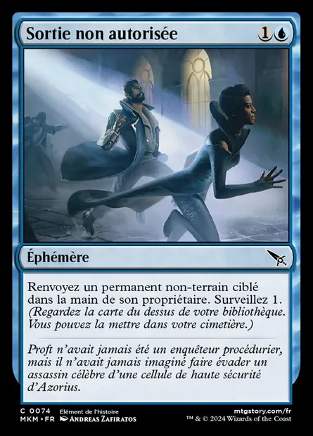 Sortie non autorisée, carte Magic MKM 74 — extension Murders at Karlov Manor