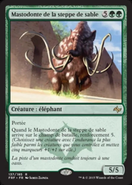 Mastodonte de la steppe de sable, carte Magic FRF 137 — extension Destin reforgé