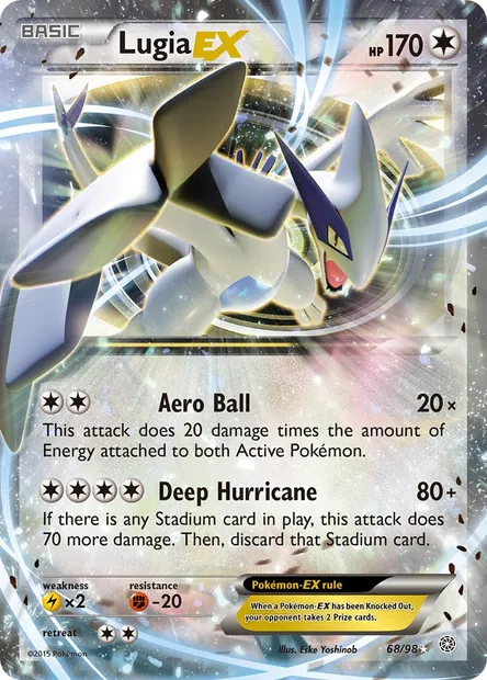Lugia EX, Pokémon card AOR 68 — Ancient Origins set