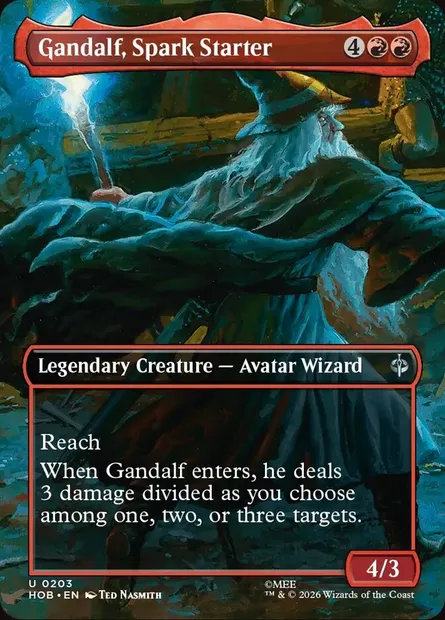 Gandalf, Spark Starter, Magic card HOB 203 — The Hobbit set