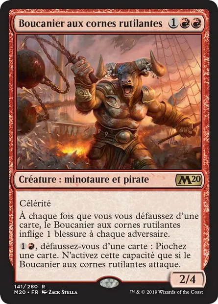 Boucanier aux cornes rutilantes, carte Magic M20 141 — extension Core Set 2020