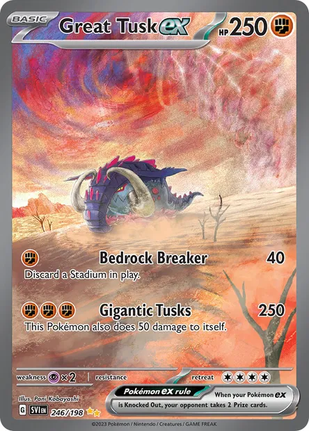 Great Tusk ex, Pokémon card SVI 246 — Scarlet & Violet set