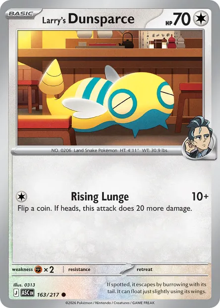 Larry's Dunsparce, Pokémon card ASC 163 — Ascended Heroes set