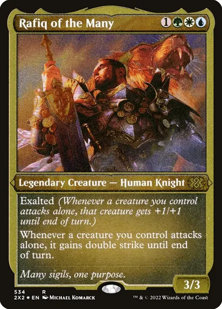 Rafiq of the Many, Magic card 2X2 534 — Double Masters 2022 set