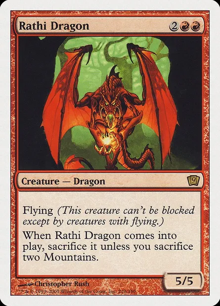 Rathi Dragon, Magic card 9ED 210 — Ninth Edition set