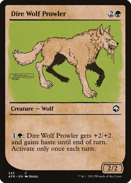 Dire Wolf Prowler, Magic card AFR 325 — Adventures in the Forgotten Realms set