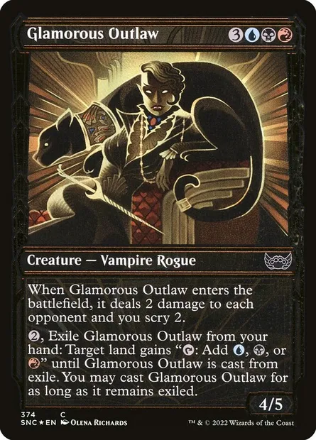 Glamorous Outlaw, Magic card SNC 374 — Streets of New Capenna set