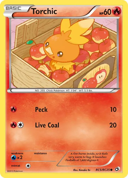 Torchic, Pokémon card LTR RC5 — Legendary Treasures set