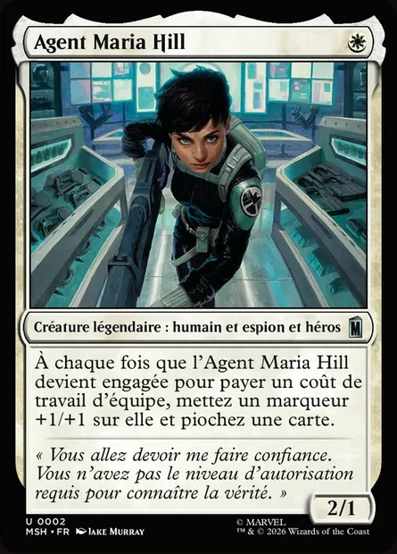Agent Maria Hill, carte Magic MSH 2 — extension Marvel Super Heroes