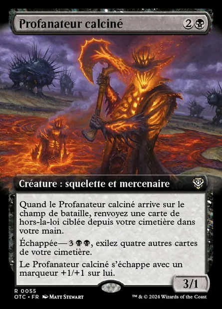 Profanateur calciné, carte Magic OTC 55 — extension Outlaws of Thunder Junction Commander