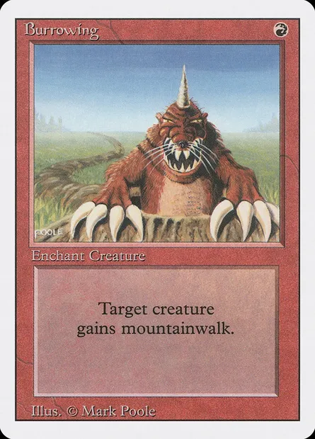 Burrowing, Magic card 3ED 140 — Revised Edition set