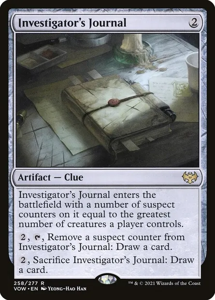 Investigator's Journal, Magic card VOW 258 — Innistrad: Crimson Vow set