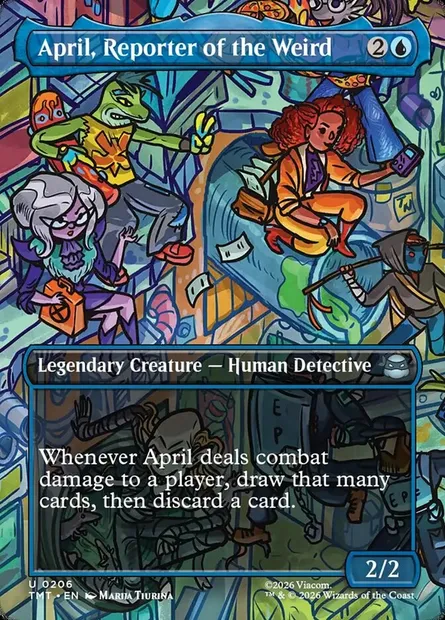 April, Reporter of the Weird, Magic card TMT 206 — Teenage Mutant Ninja Turtles set