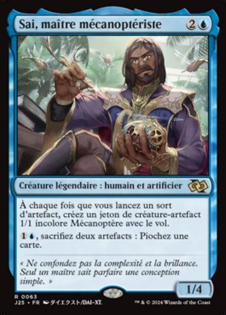 Sai, maître mécanoptériste, carte Magic J25 63 — extension Foundations Jumpstart