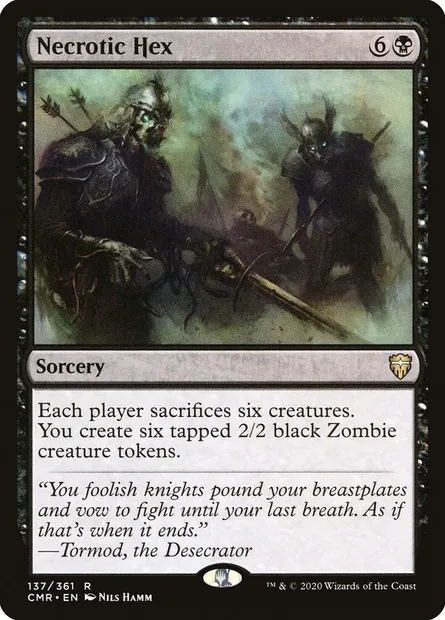 Necrotic Hex, Magic card CMR 137 — Commander Legends set