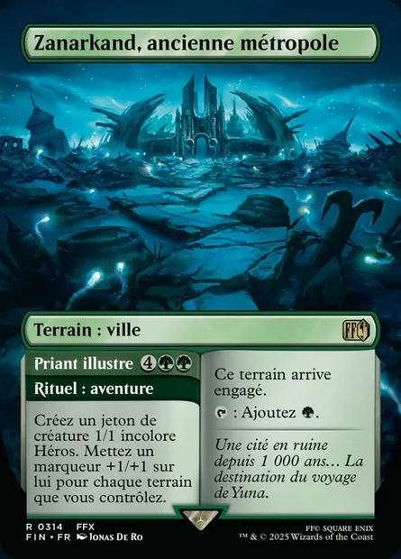 Zanarkand, ancienne métropole // Priant illustre, carte Magic FIN 314 — extension Final Fantasy