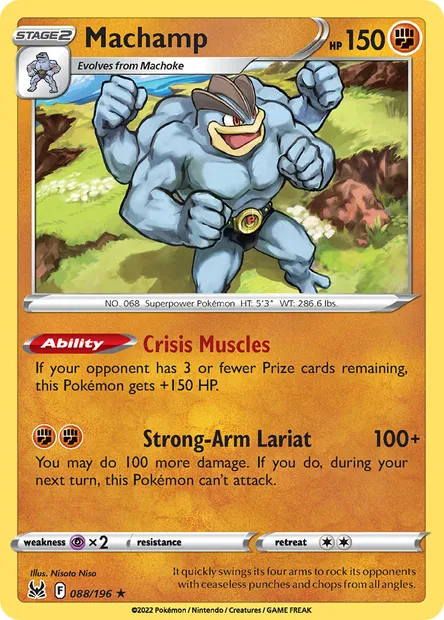 Machamp, Pokémon card LOR 088 — Lost Origin set
