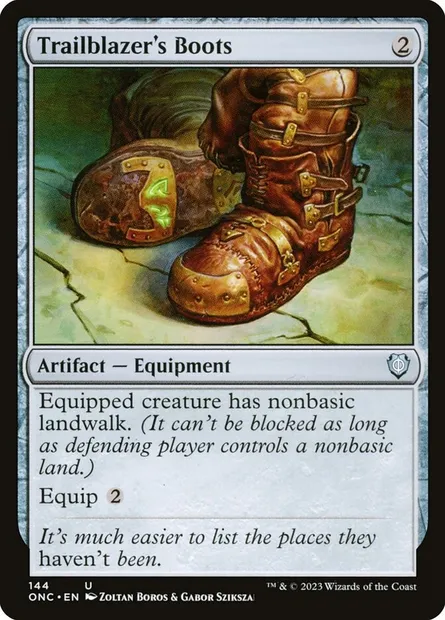 Trailblazer's Boots, Magic card ONC 144 — Phyrexia: All Will Be One Commander set