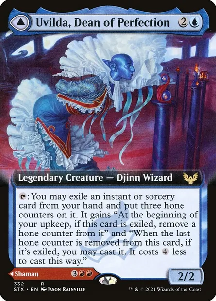 Uvilda, Dean of Perfection // Nassari, Dean of Expression, Magic card STX 332 — Strixhaven: School of Mages set