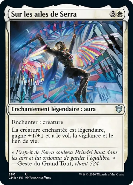Sur les ailes de Serra, carte Magic CMR 380 — extension Commander Legends