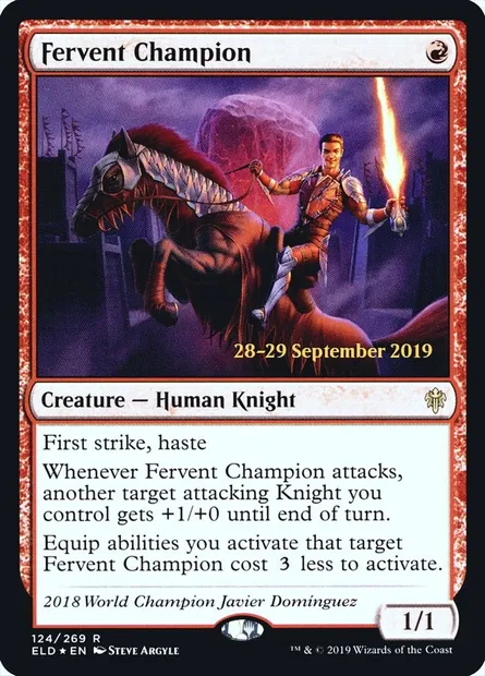 Champion fervent, carte Magic PELD 124s — extension Throne of Eldraine Promos