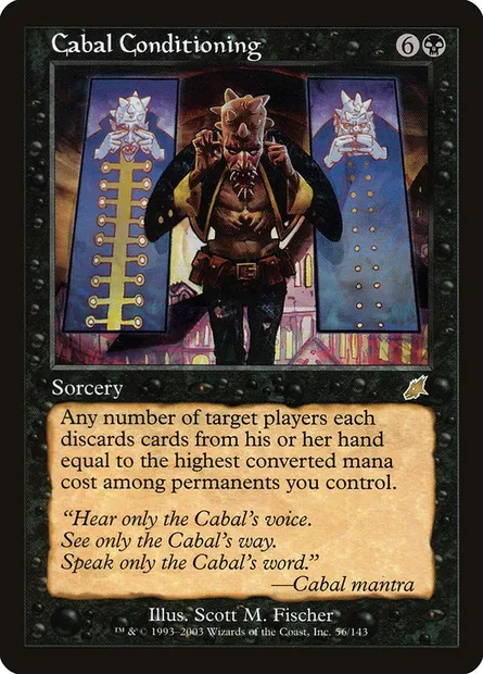 Cabal Conditioning, Magic card SCG 56 — Scourge set