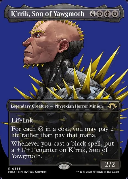 K'rrik, Son of Yawgmoth, Magic card MH3 365 — Modern Horizons 3 set
