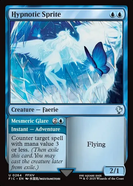 Hypnotic Sprite // Mesmeric Glare, Magic card FIC 264 — Final Fantasy Commander set