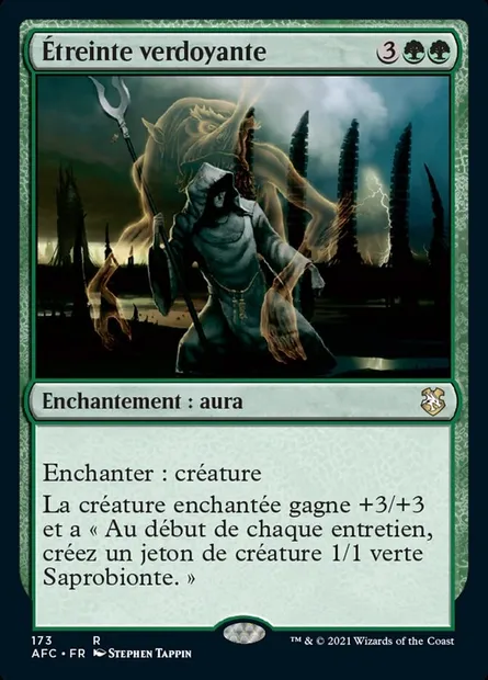 Étreinte verdoyante, carte Magic AFC 173 — extension Forgotten Realms Commander