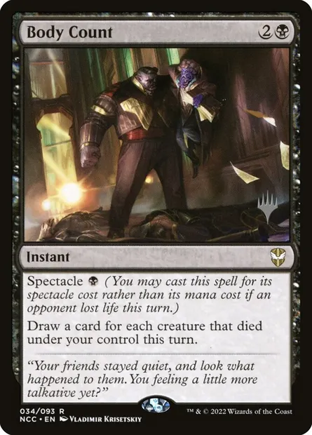Body Count, Magic card PNCC 34p — New Capenna Commander Promos set