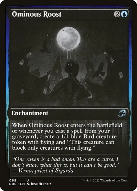 Perchoir comminatoire, carte Magic DBL 65 — extension Innistrad : Double Programme