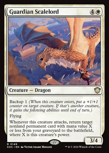 Guardian Scalelord, Magic card SOC 149 — Secrets of Strixhaven Commander set