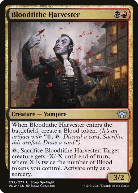 Bloodtithe Harvester, Magic card VOW 232 — Innistrad: Crimson Vow set