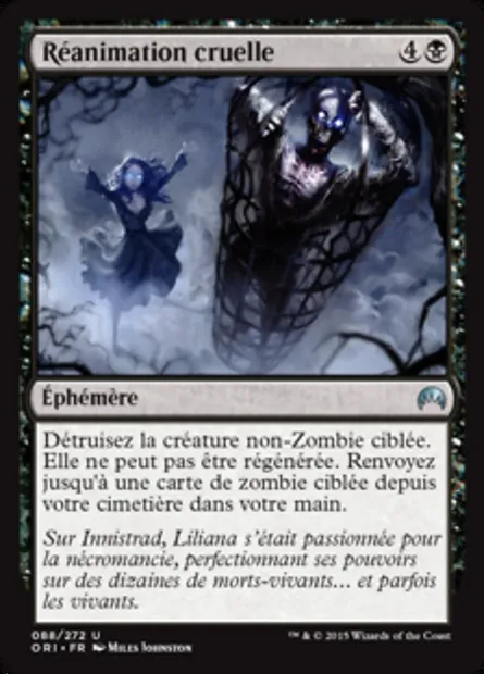 Réanimation cruelle, carte Magic ORI 88 — extension Magic Origines
