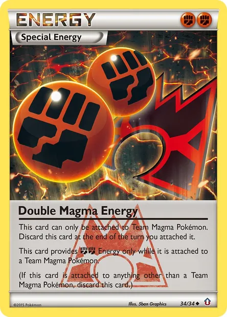 Double Magma Energy, Pokémon card DCR 34 — Double Crisis set