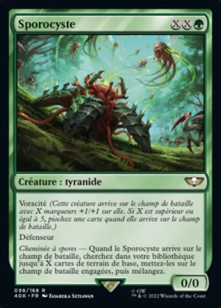 Sporocyste, carte Magic 40K 98 — extension Warhammer 40,000 Commander