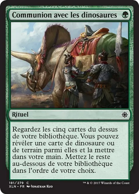 Communion avec les dinosaures, carte Magic XLN 181 — extension Ixalan