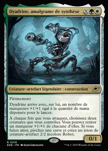 Dyadrine, amalgrame de synthèse, carte Magic EOE 216 — extension Edge of Eternities