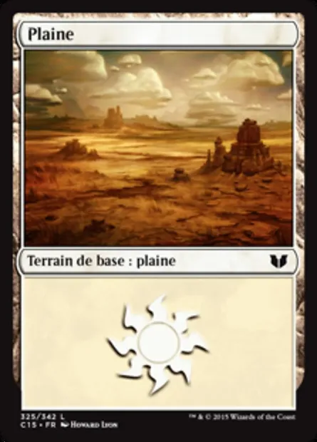 Plaine, carte Magic C15 325 — extension Commander 2015
