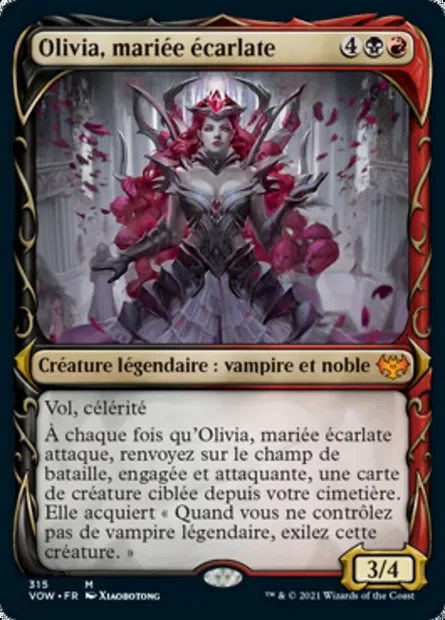 Olivia, mariée écarlate, carte Magic VOW 315 — extension Innistrad : noce écarlate