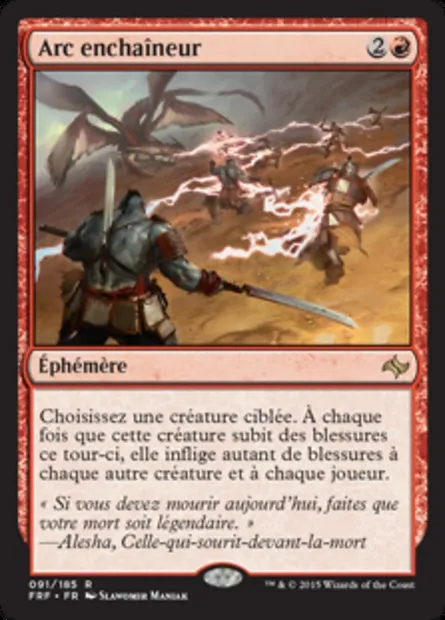 Arc enchaîneur, carte Magic FRF 91 — extension Destin reforgé