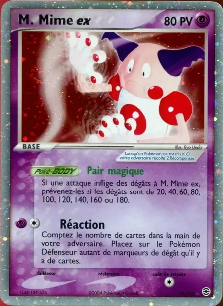 M. Mime ex, carte Pokémon RG 111 — extension EX Rouge Feu & Vert Feuille
