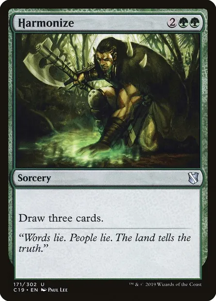 Harmonize, Magic card C19 171 — Commander 2019 set