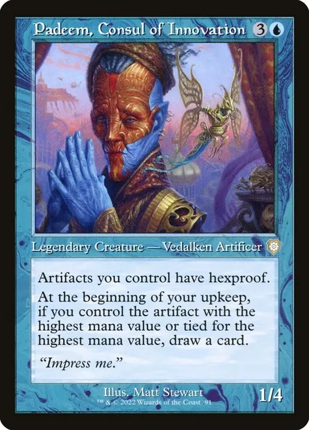 Padeem, Consul of Innovation, Magic card BRC 91 — The Brothers' War Commander set