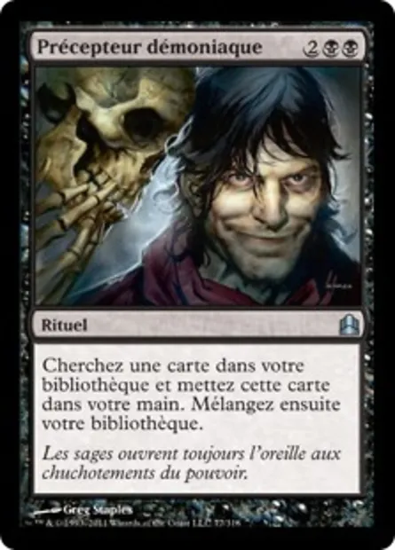Précepteur démoniaque, carte Magic CMD 77 — extension Commander 2011