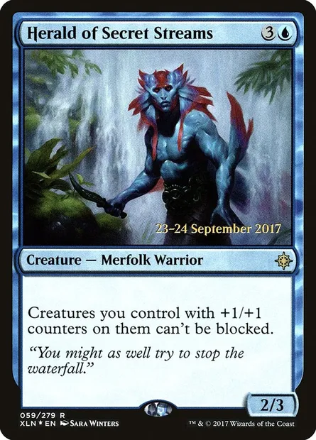 Herald of Secret Streams, Magic card PXLN 59s — Ixalan Promos set