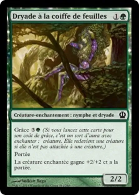 Dryade à la coiffe de feuilles, carte Magic THS 161 — extension Theros